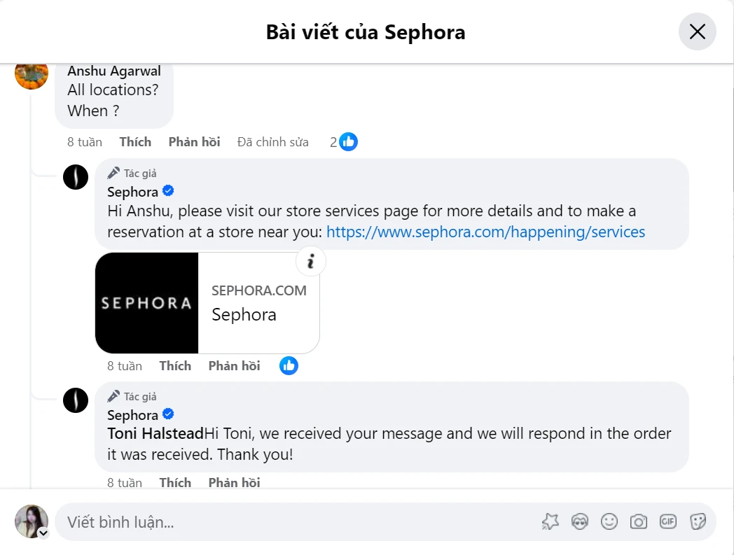 facebook sephora