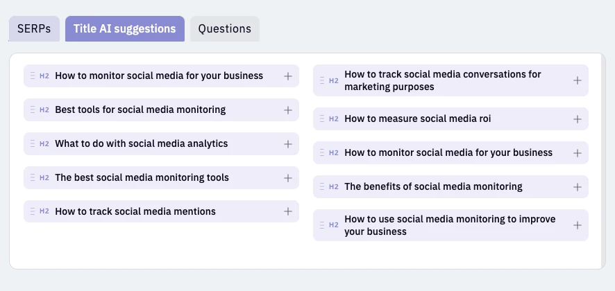 Keyword insights