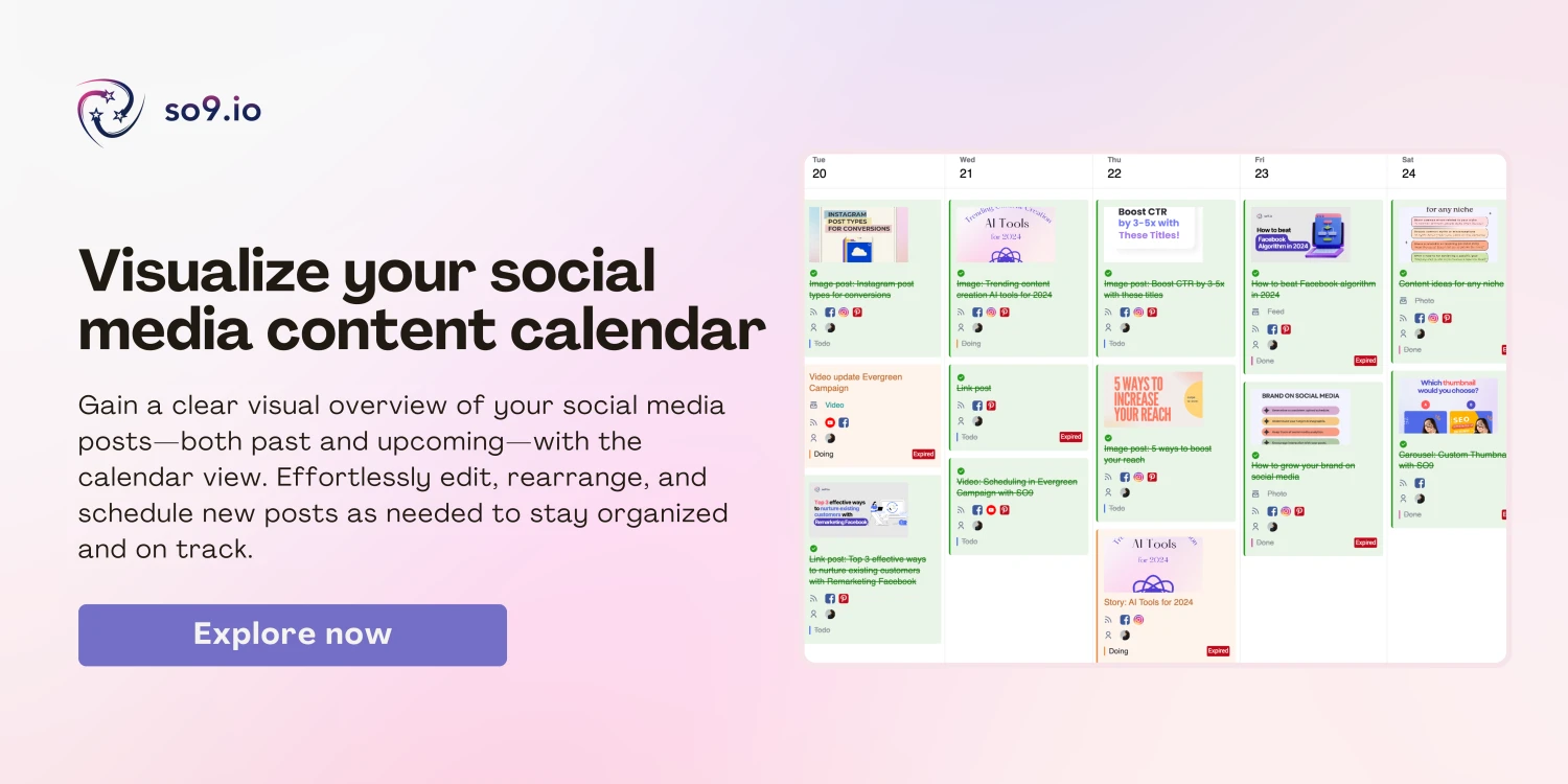 content calendar